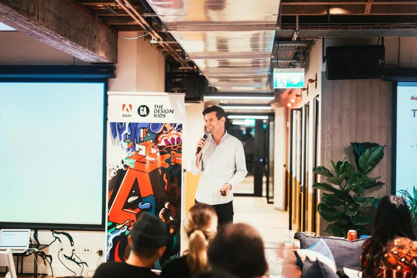 Ian speaking at Adobe Creative Jam